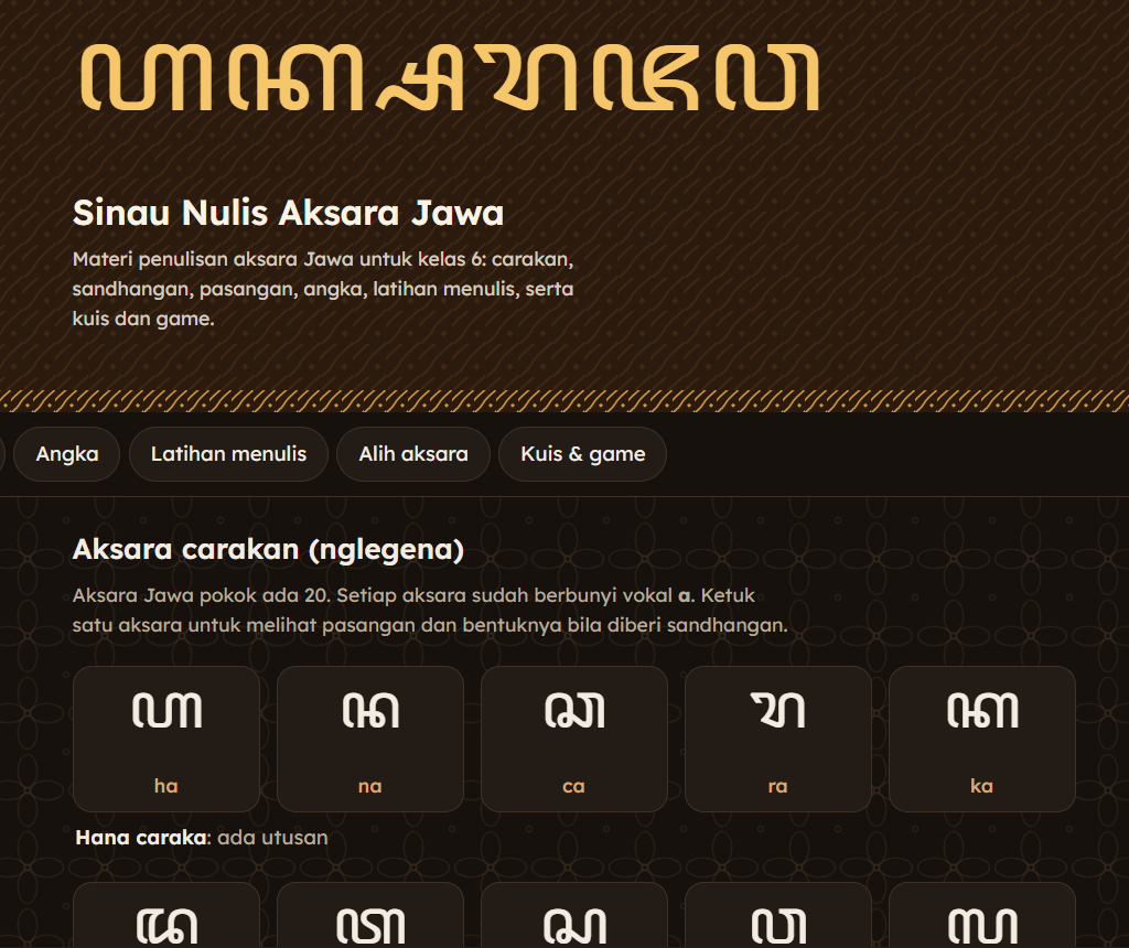 Sinau bahasa Jawa