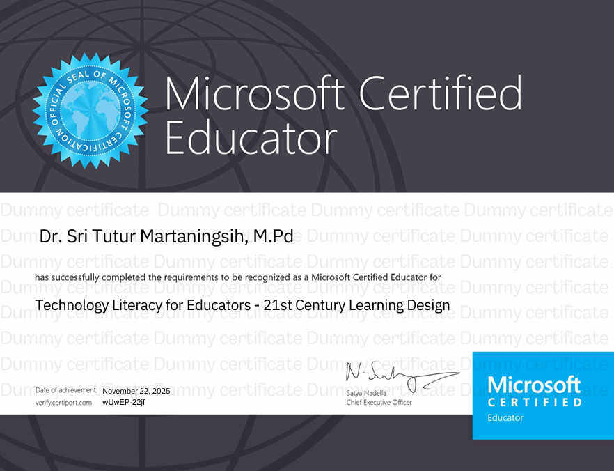Contoh Sertifikat Microsoft Certified Educator